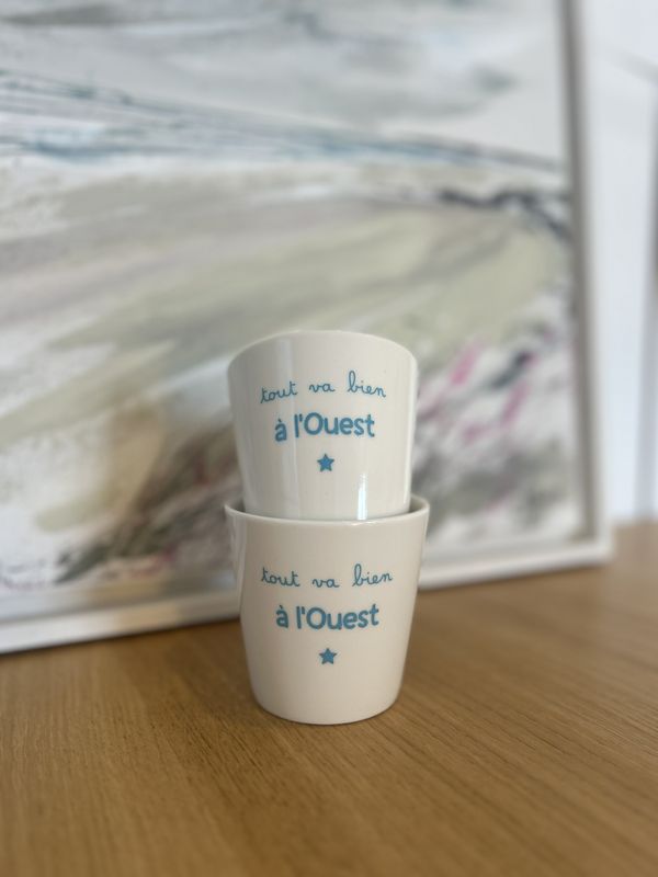 TASSE À CAFÉ PERSONNALISÉE "OUEST ; CONQUET ; ÎLES"
