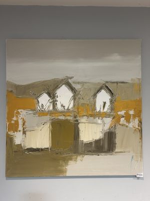 "CABANES FOND LIN" 80X80 / 54-80