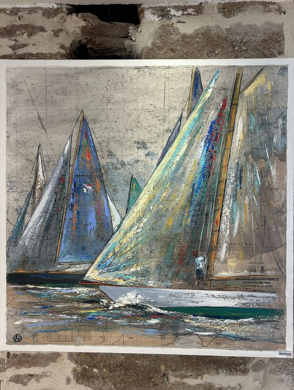 "ABORDS DE SAINT MALO" 80X80