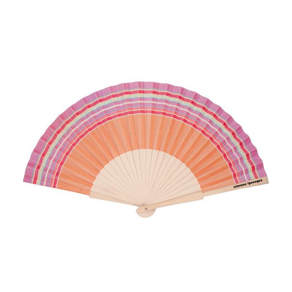 ÉVENTAIL TISSU COTON ET BOIS - CARNAC