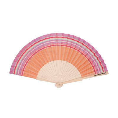 ÉVENTAIL TISSU COTON ET BOIS - CARNAC