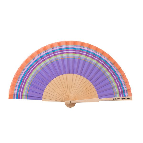 ÉVENTAIL TISSU COTON ET BOIS - TRINITÉ