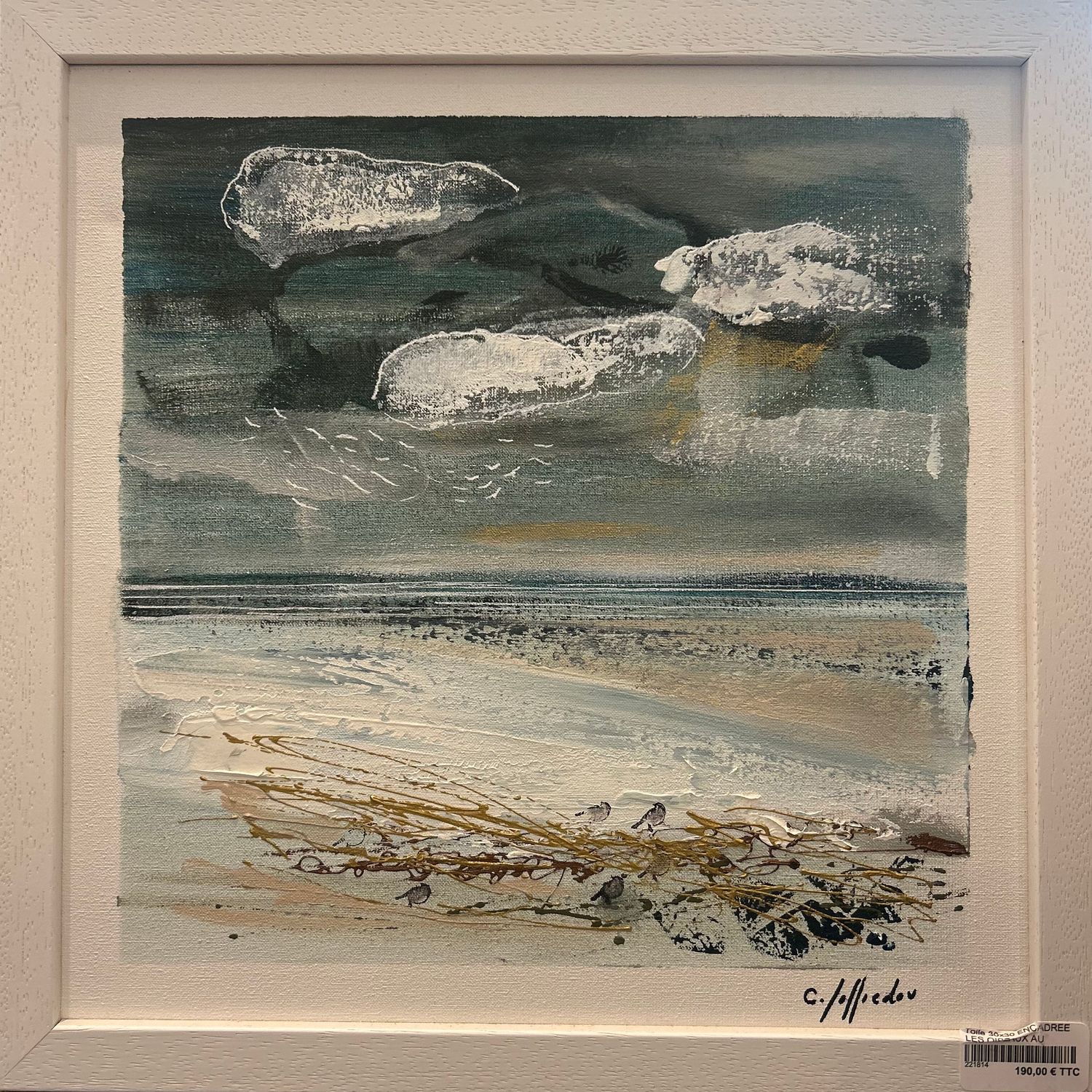 "LES OISEAUX AU CONQUET ENCADRÉ" 30X30 - 221814 "LES OISEAUX AU CONQUET ENCADRÉ" 30X30 - 221814