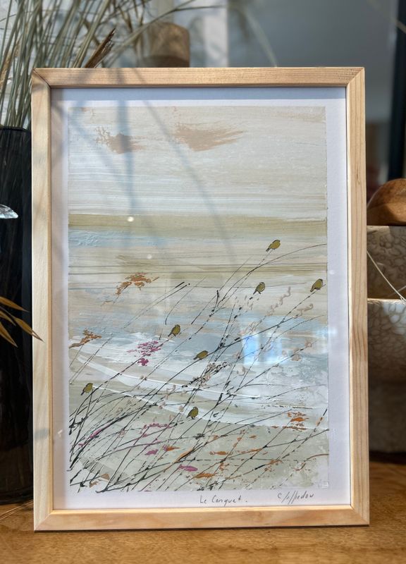 CADRE "LE CONQUET ; 7 OISEAUX" - LES PETITS FINISTÈRE A4