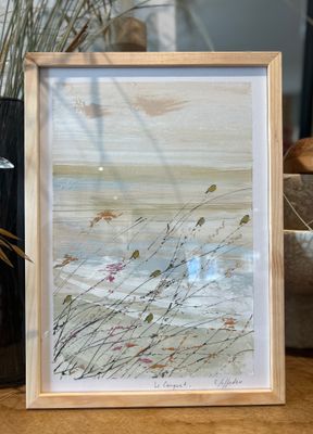 CADRE "LE CONQUET ; 7 OISEAUX" - LES PETITS FINISTÈRE A4