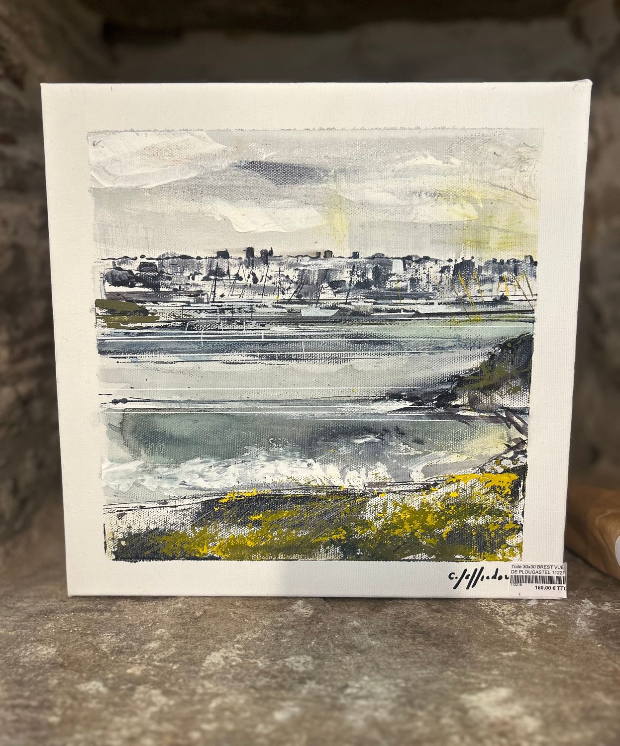 "BREST ; VUE DE PLOUGASTEL" 30X30 - 112218