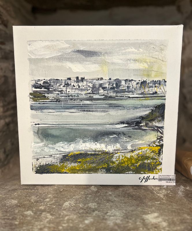 "BREST ; VUE DE PLOUGASTEL" 30X30 - 112218