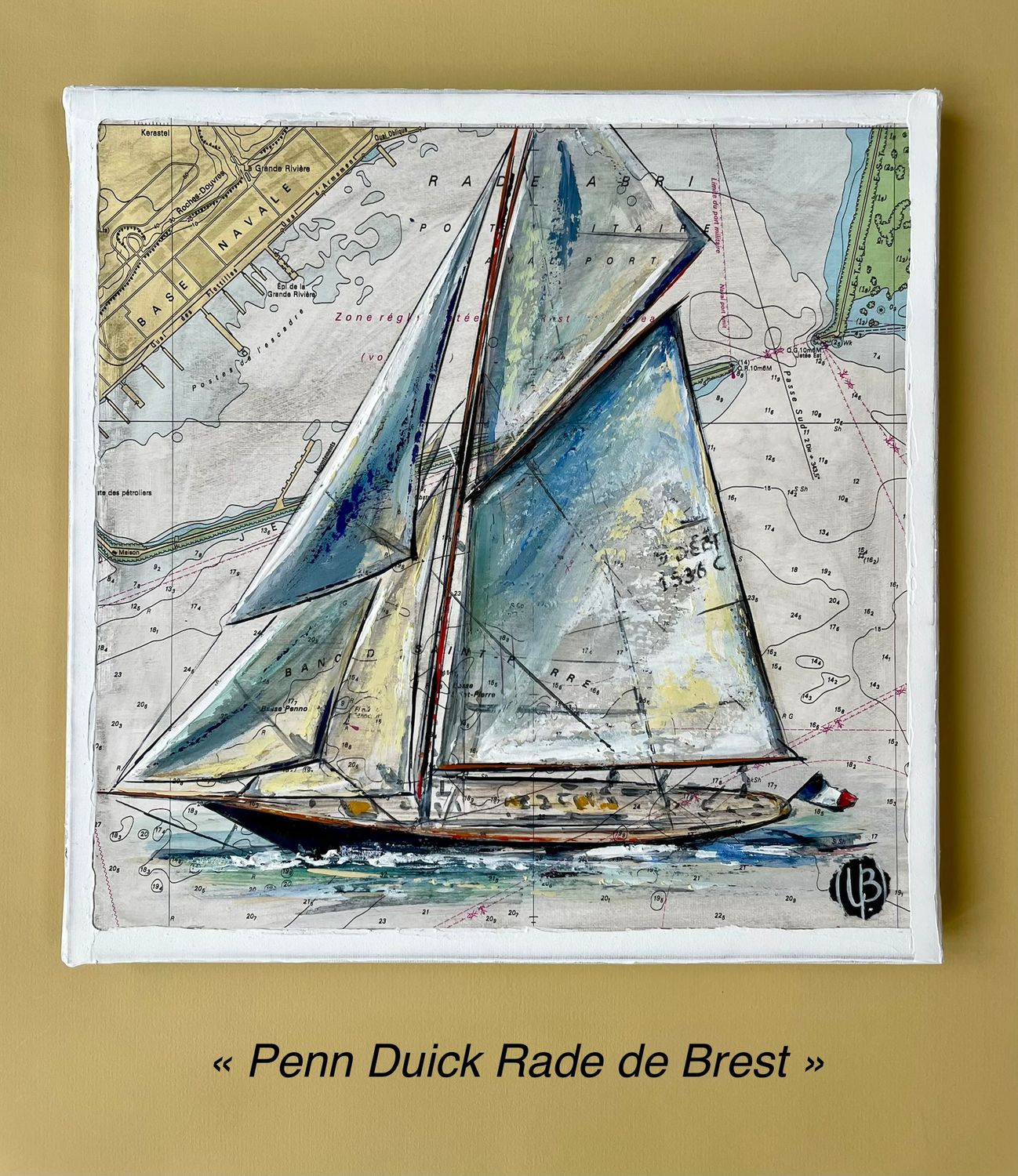 "PENN DUICK EN RADE DE BREST" 30X30 "PENN DUICK EN RADE DE BREST" 30X30