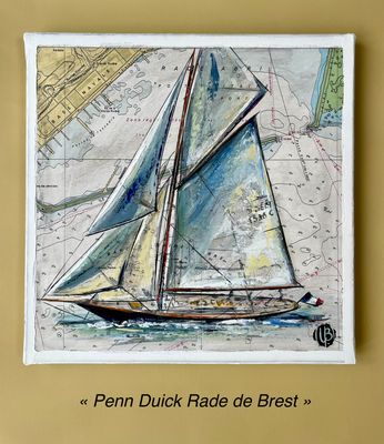 "PENN DUICK EN RADE DE BREST" 30X30 "PENN DUICK EN RADE DE BREST" 30X30