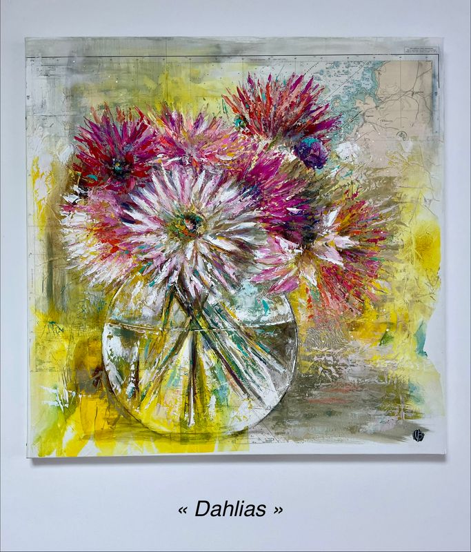 "DAHLIAS" 80X80