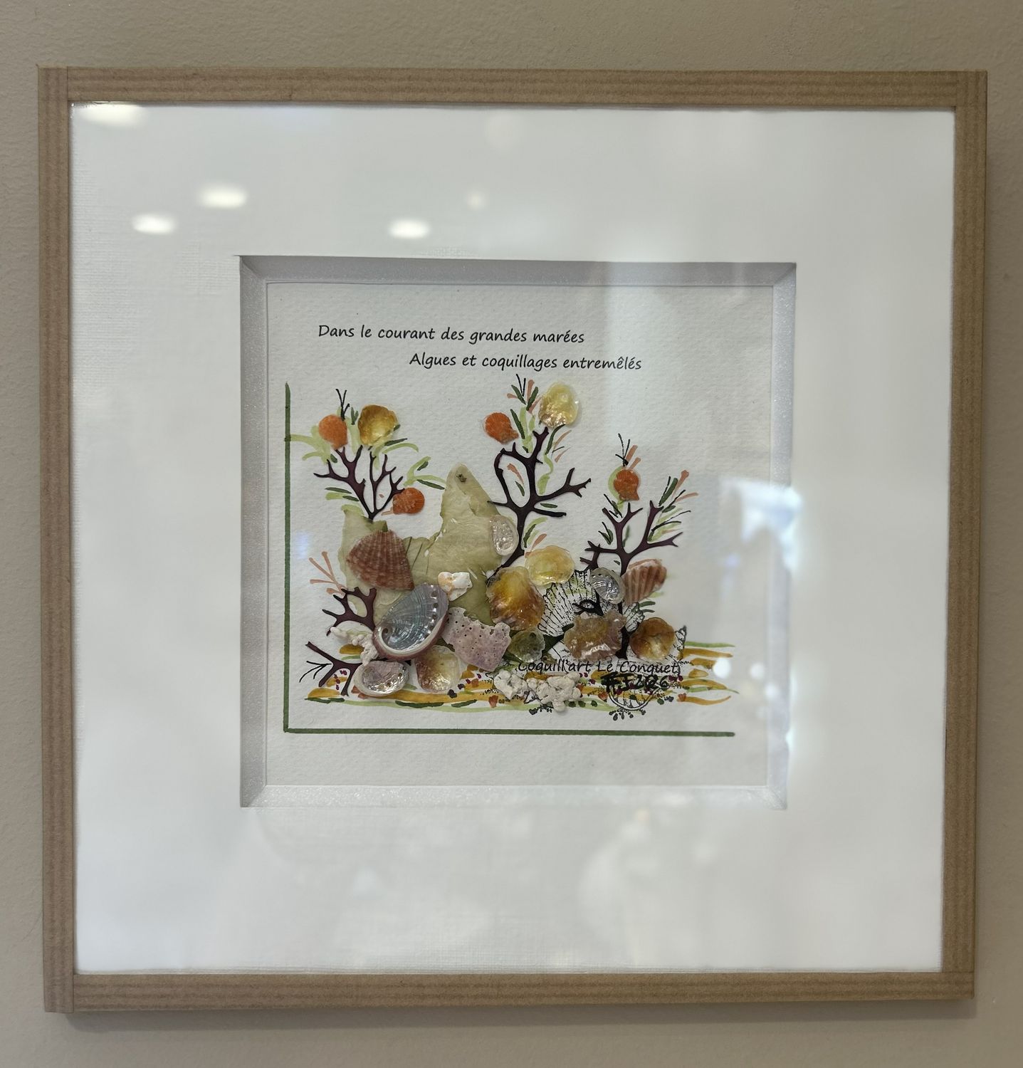 TABLEAU "ALGUES ET COQUILLAGES" N°509