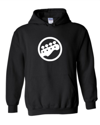 Bass Guitar - Unisex Hoodie, Colour: Black