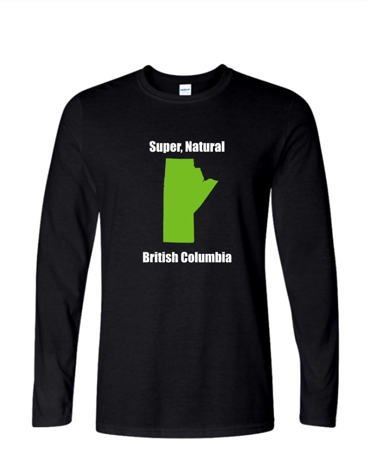 British Columbia - Mens Long Sleeve, Color: Black