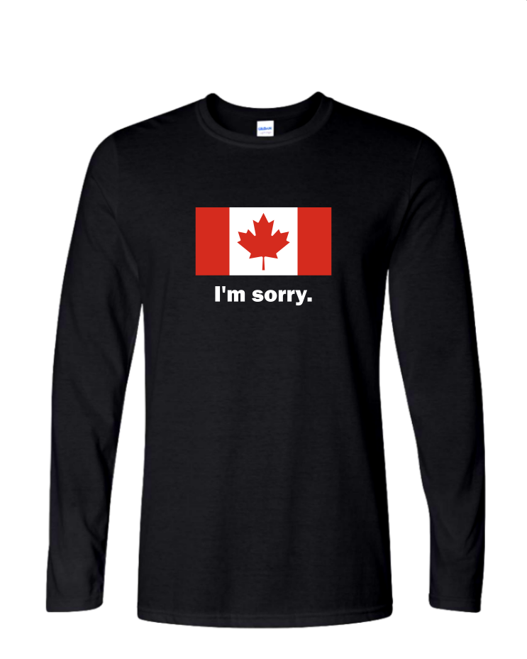 I&#39;m Sorry - Mens Long Sleeve, Color: Black
