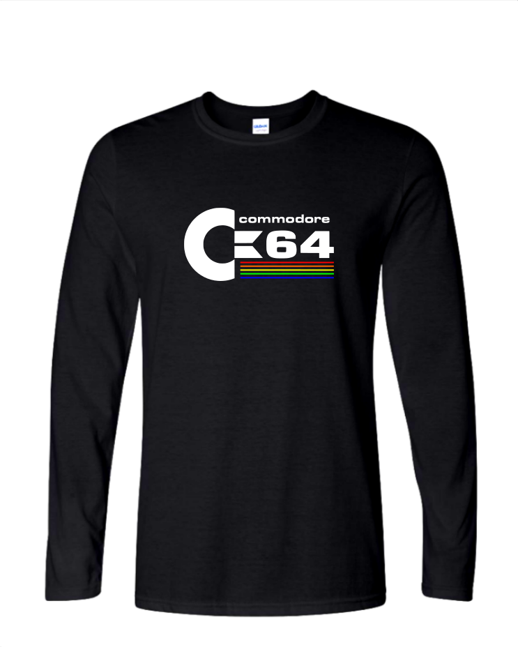 Commodore 64 - Mens Long Sleeve, Color: Black
