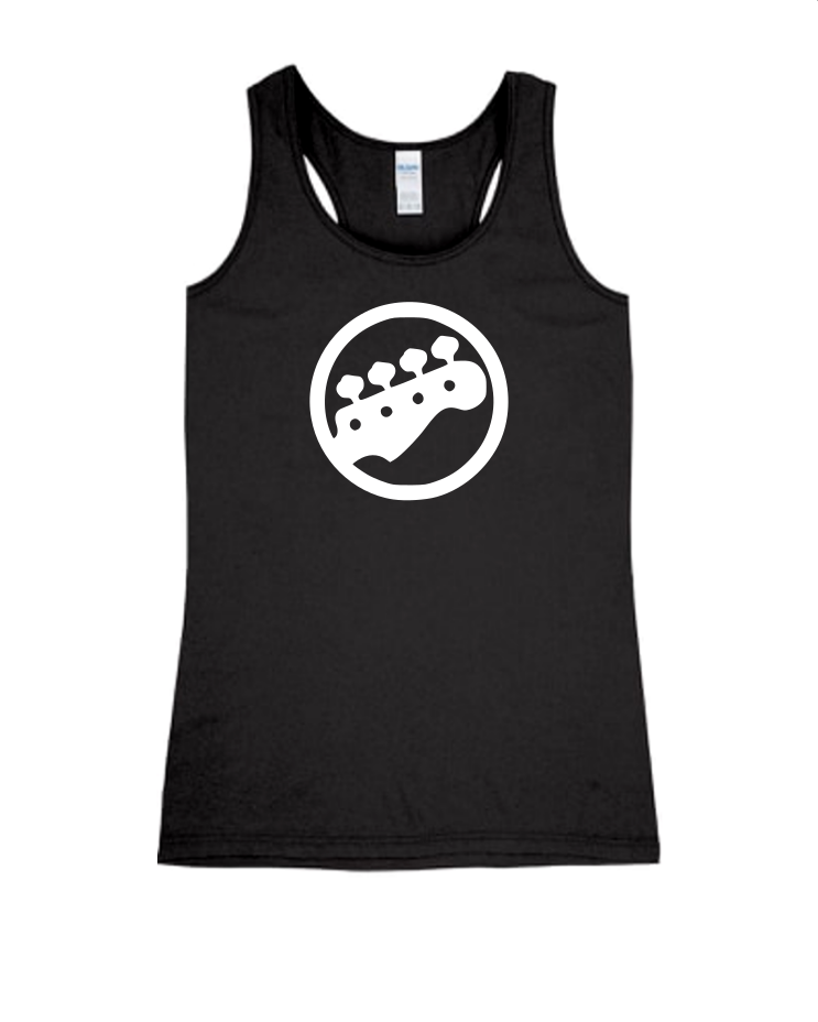 Bass Guitar - Ladies Tank Top, Color: Black
