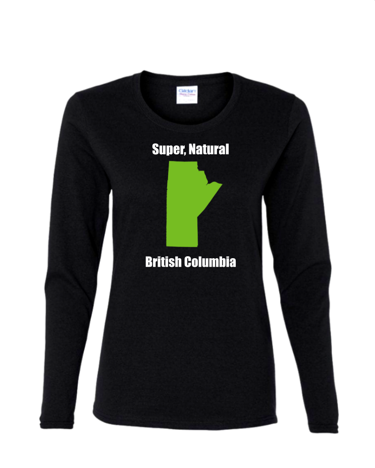 British Columbia  - Ladies Long Sleeve, Color: Black