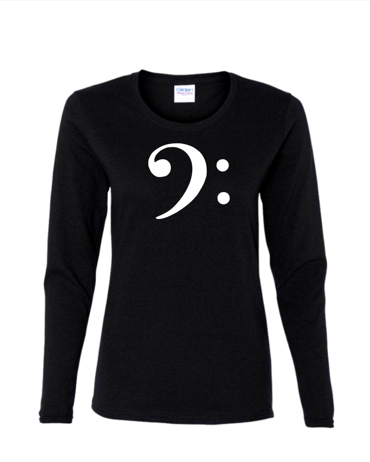 Bass Clef  - Ladies Long Sleeve