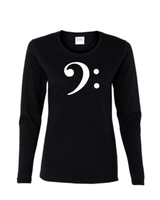 Bass Clef  - Ladies Long Sleeve