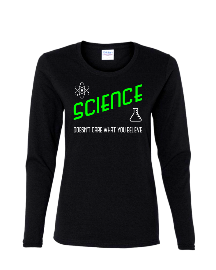 Science - Ladies Long Sleeve, Color: Black