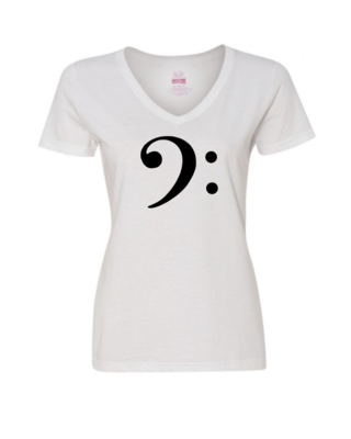 Bass Clef - Ladies Tee/V Neck