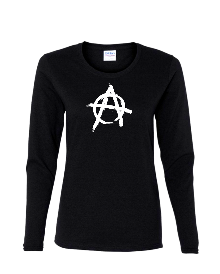 Anarchy - Ladies Long Sleeve, Colour: Black