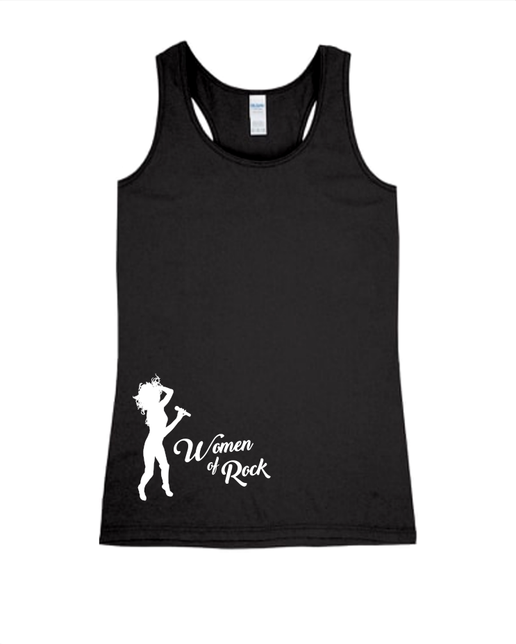 Women of Rock Merchandise, Style: Ladies Tank Top, Color: Black with White