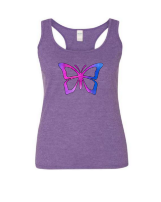 Purple Butterfly - Ladies Tank Top