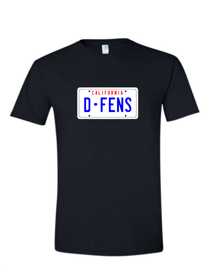 D-Fens - Mens Softstyle T-Shirt, Colour: Black