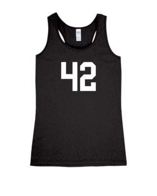 Hitchhiker&#39;s Guide 42 - Ladies Tank Top, Colour: Black