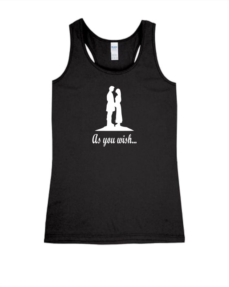 As You Wish - Ladies Tank Top, Colour: Black