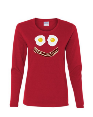 Bacon Egg Smile - Ladies Long Sleeve