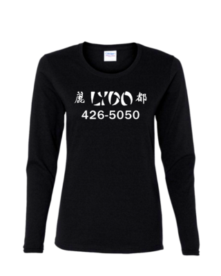 Lydo Logo - Ladies Long Sleeve, Colour: Black