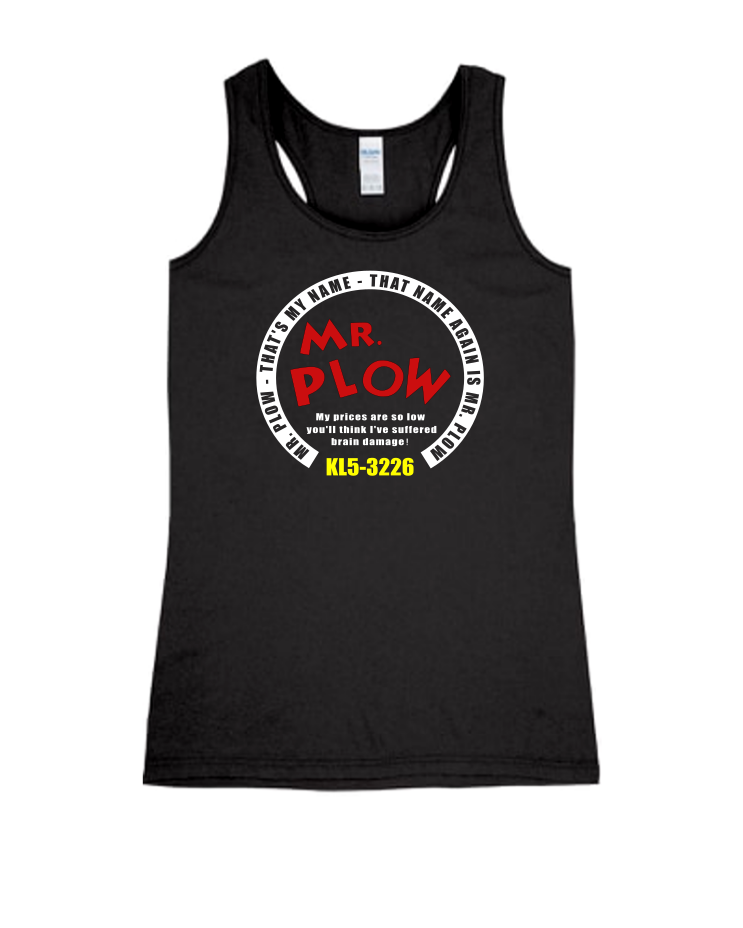 Mr. Plow - Ladies Tank Top, Colour: Black