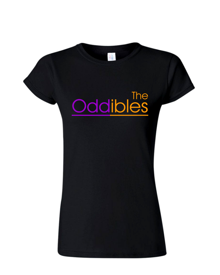 The Oddibles - Ladies Tee/V Neck, Style: Ladies Fitted Softstyle T-Shirt (Black)