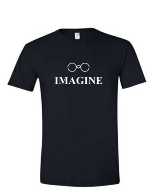 Imagine - Mens Softstyle T-Shirt, Colour: Black