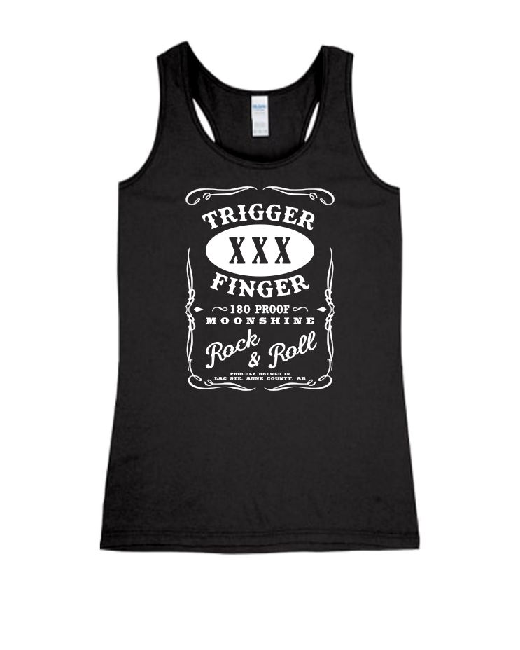 Trigger Finger Logo - Ladies Tank Top, Colour: Black