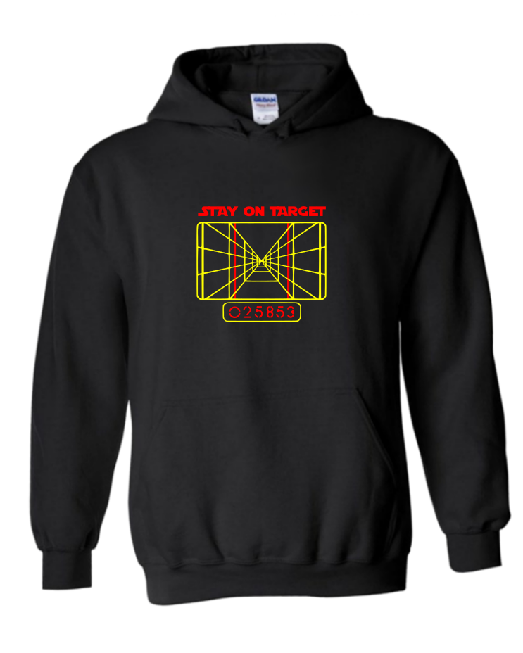 Stay On Target - Unisex Hoodie, Colour: Black