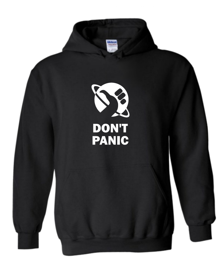 Don&#39;t Panic - Unisex Hoodie, Colour: Black