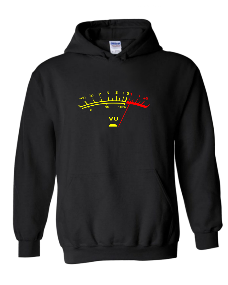 VU Meter - Unisex Hoodie, Colour: Black