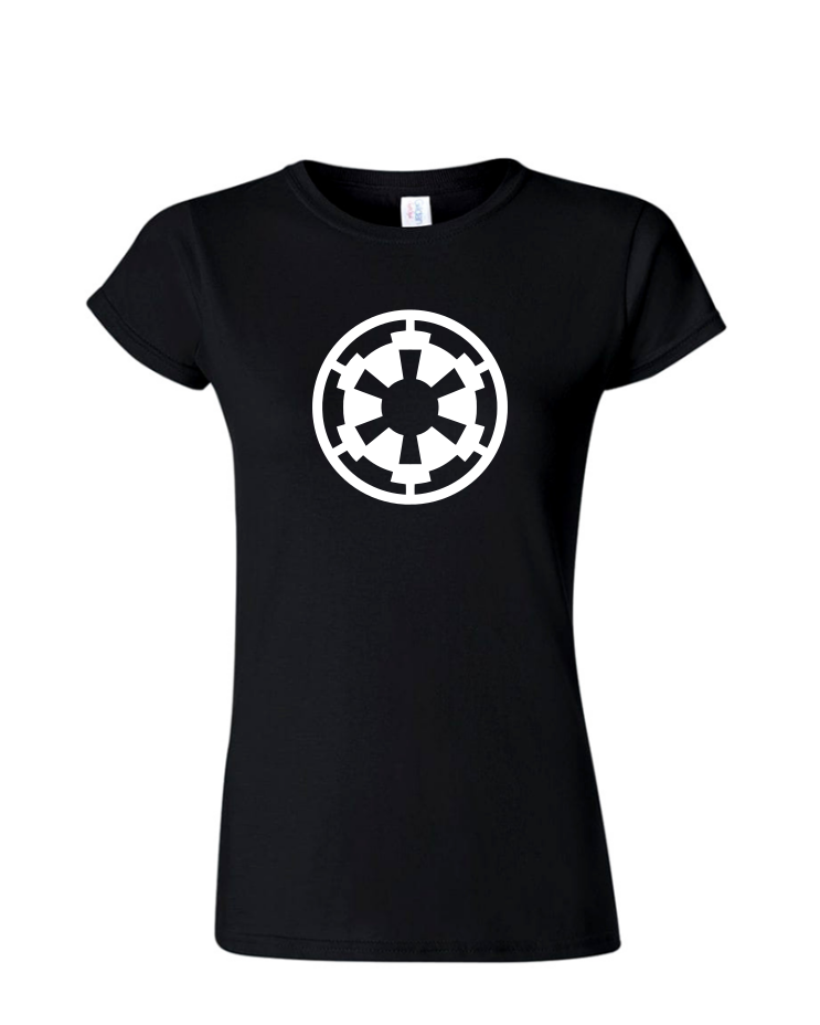 Imperial Logo - Ladies Tee/V Neck, Style: Ladies Fitted Softstyle T-Shirt (Black)