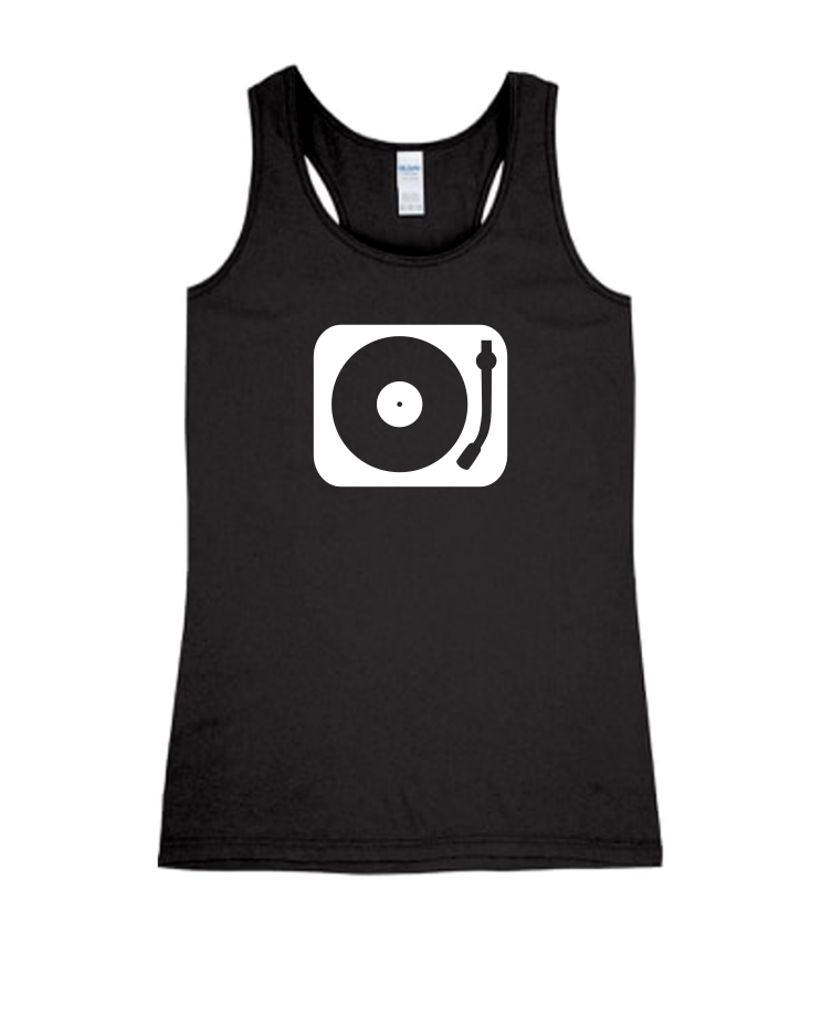 Turntable - Ladies Tank Top, Colour: Black