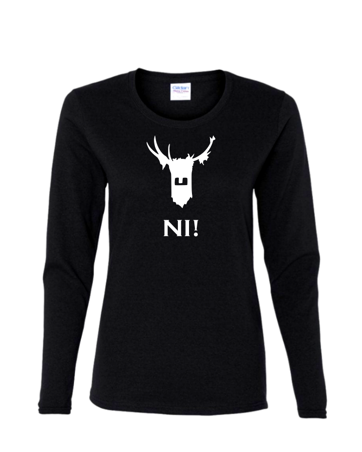 Ni! - Ladies Long Sleeve, Colour: Black