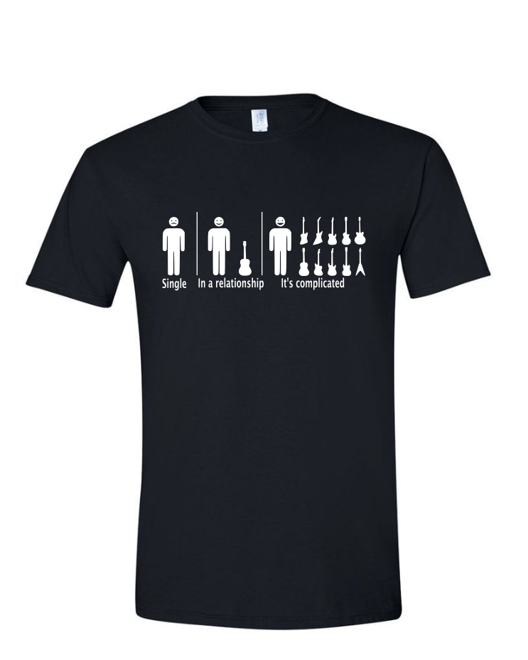 It&#39;s Complicated - Mens Softstyle T-Shirt, Color: Black