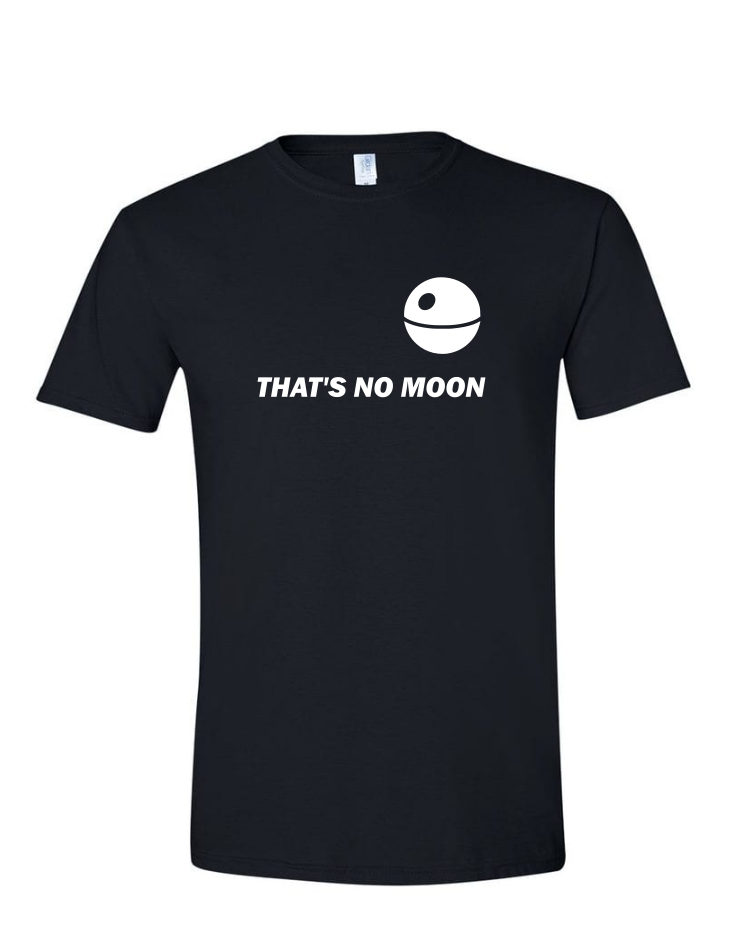 That&#39;s No Moon - (Mens/Ladies Shirt), Style: Mens Softstyle T-Shirt, Colour: Black