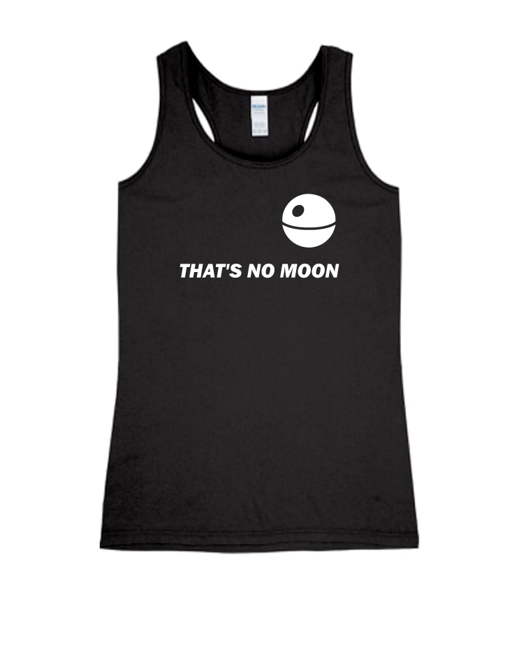 That&#39;s No Moon - Ladies Tank Top, Colour: Black
