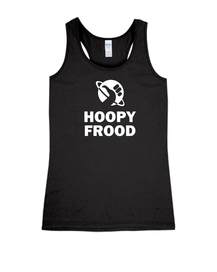 Hoopy Frood - Ladies Tank Top, Colour: Black
