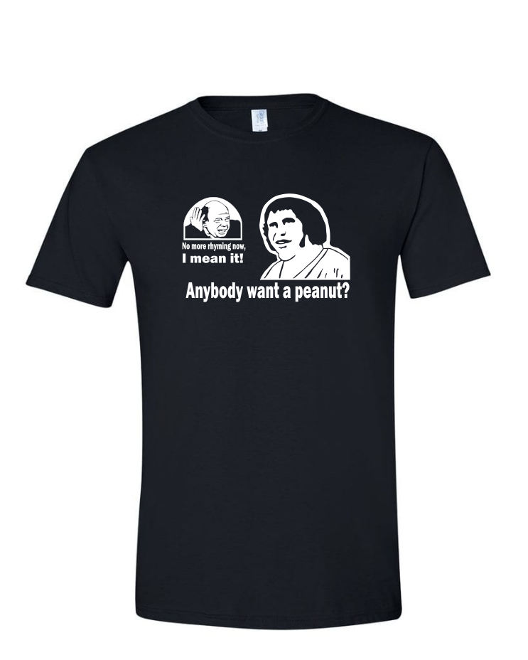 Anybody Want a Peanut - (Mens/Ladies Shirt), Style: Mens Softstyle T-Shirt, Colour: Black