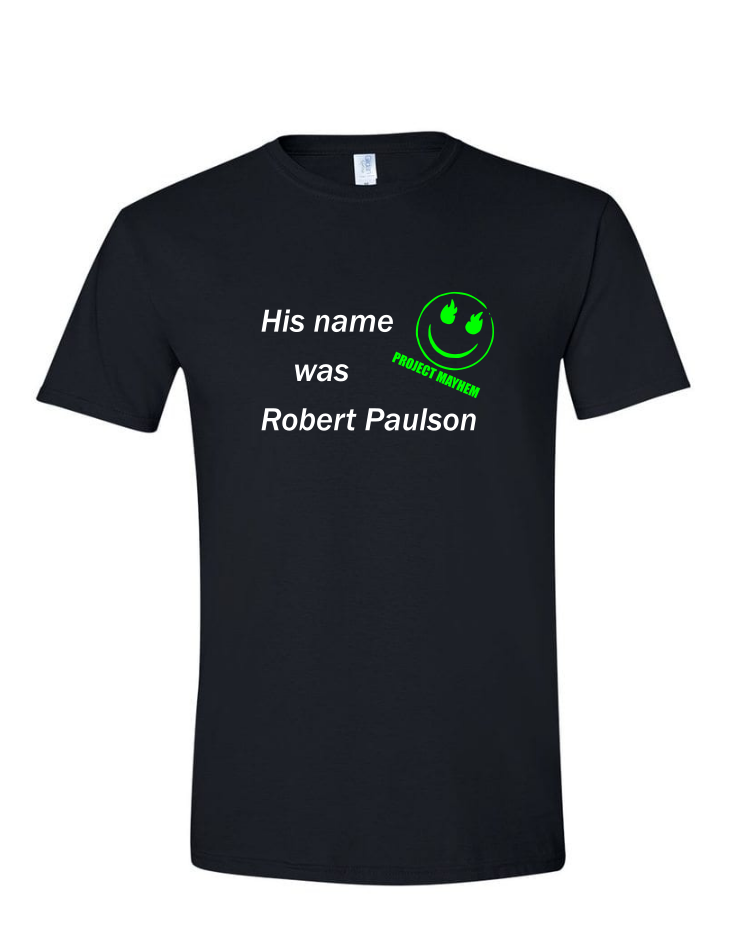 Robert Paulson - Mens Softstyle T-Shirt, Colour: Black