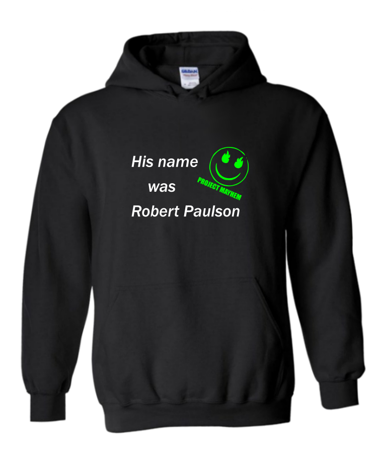 Robert Paulson - Unisex Hoodie, Colour: Black